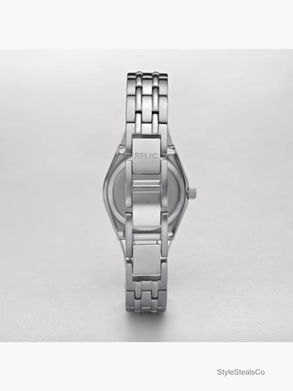 Women's Stainless Steel Wrist Watch with Crystals Quartz Movement